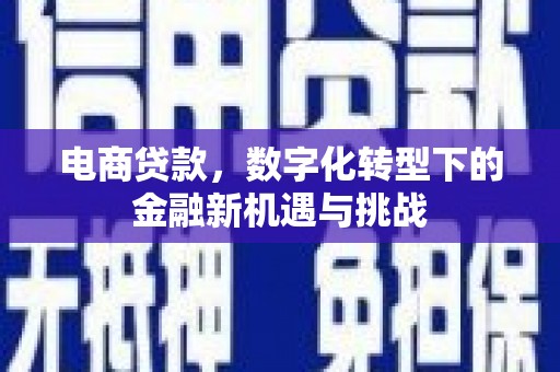 邗江电商贷款，数字化转型下的金融新机遇与挑战