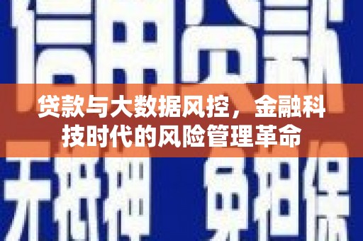 邗江贷款与大数据风控，金融科技时代的风险管理革命