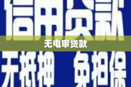 邗江无电审贷款