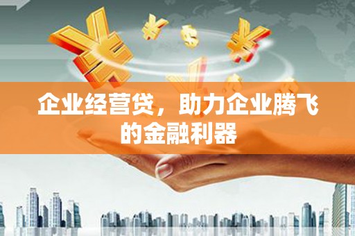 邗江企业经营贷，助力企业腾飞的金融利器