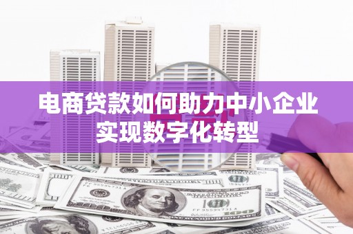 邗江电商贷款如何助力中小企业实现数字化转型