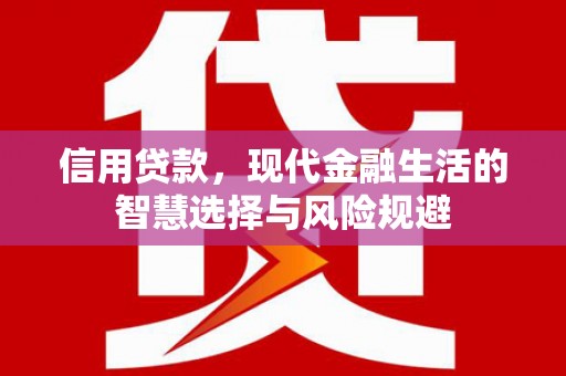 邗江信用贷款，现代金融生活的智慧选择与风险规避