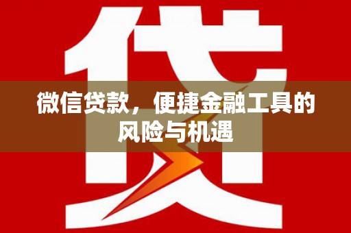 邗江微信贷款，便捷金融工具的风险与机遇
