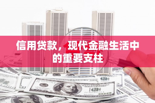 邗江信用贷款，现代金融生活中的重要支柱