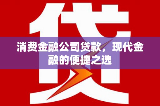 邗江消费金融公司贷款，现代金融的便捷之选