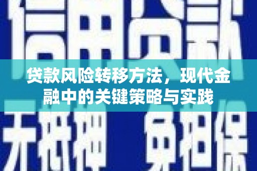邗江贷款风险转移方法，现代金融中的关键策略与实践
