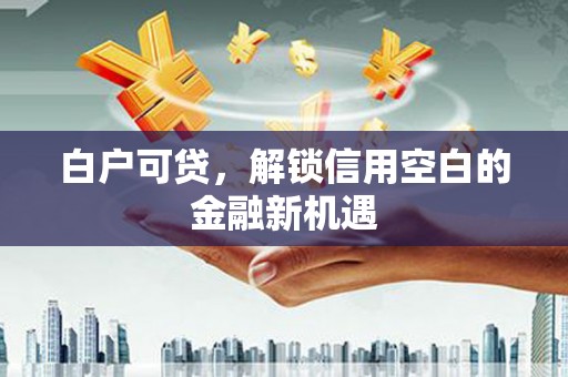 邗江白户可贷，解锁信用空白的金融新机遇