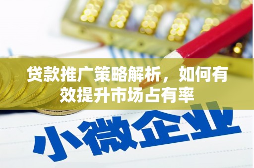 邗江贷款推广策略解析，如何有效提升市场占有率