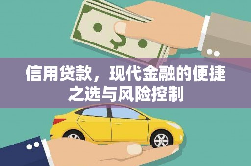 邗江信用贷款，现代金融的便捷之选与风险控制