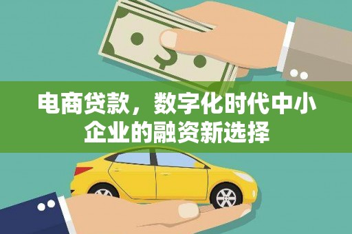 邗江电商贷款，数字化时代中小企业的融资新选择