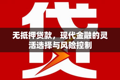 邗江无抵押贷款，现代金融的灵活选择与风险控制