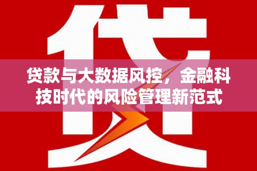 邗江贷款与大数据风控，金融科技时代的风险管理新范式