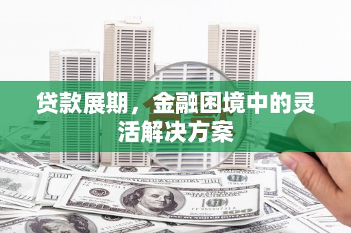 邗江贷款展期，金融困境中的灵活解决方案