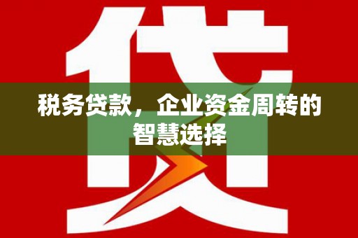 邗江税务贷款，企业资金周转的智慧选择