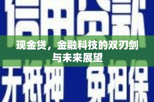 邗江现金贷，金融科技的双刃剑与未来展望