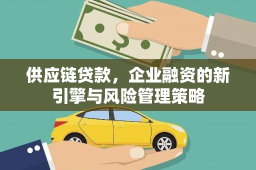 邗江供应链贷款，企业融资的新引擎与风险管理策略