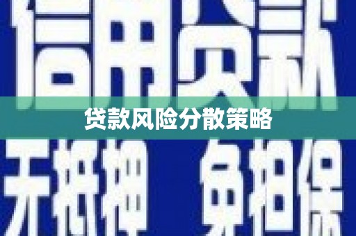 邗江贷款风险分散策略