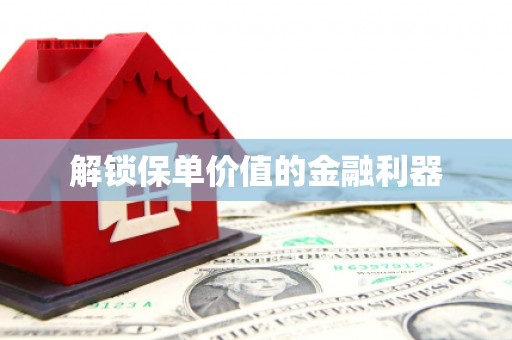 邗江解锁保单价值的金融利器
