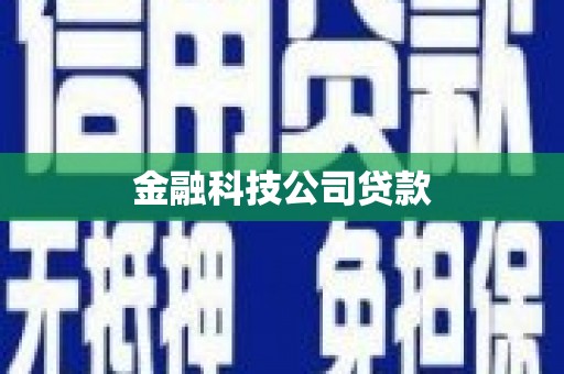 邗江金融科技公司贷款