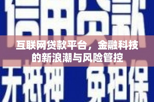 邗江互联网贷款平台，金融科技的新浪潮与风险管控